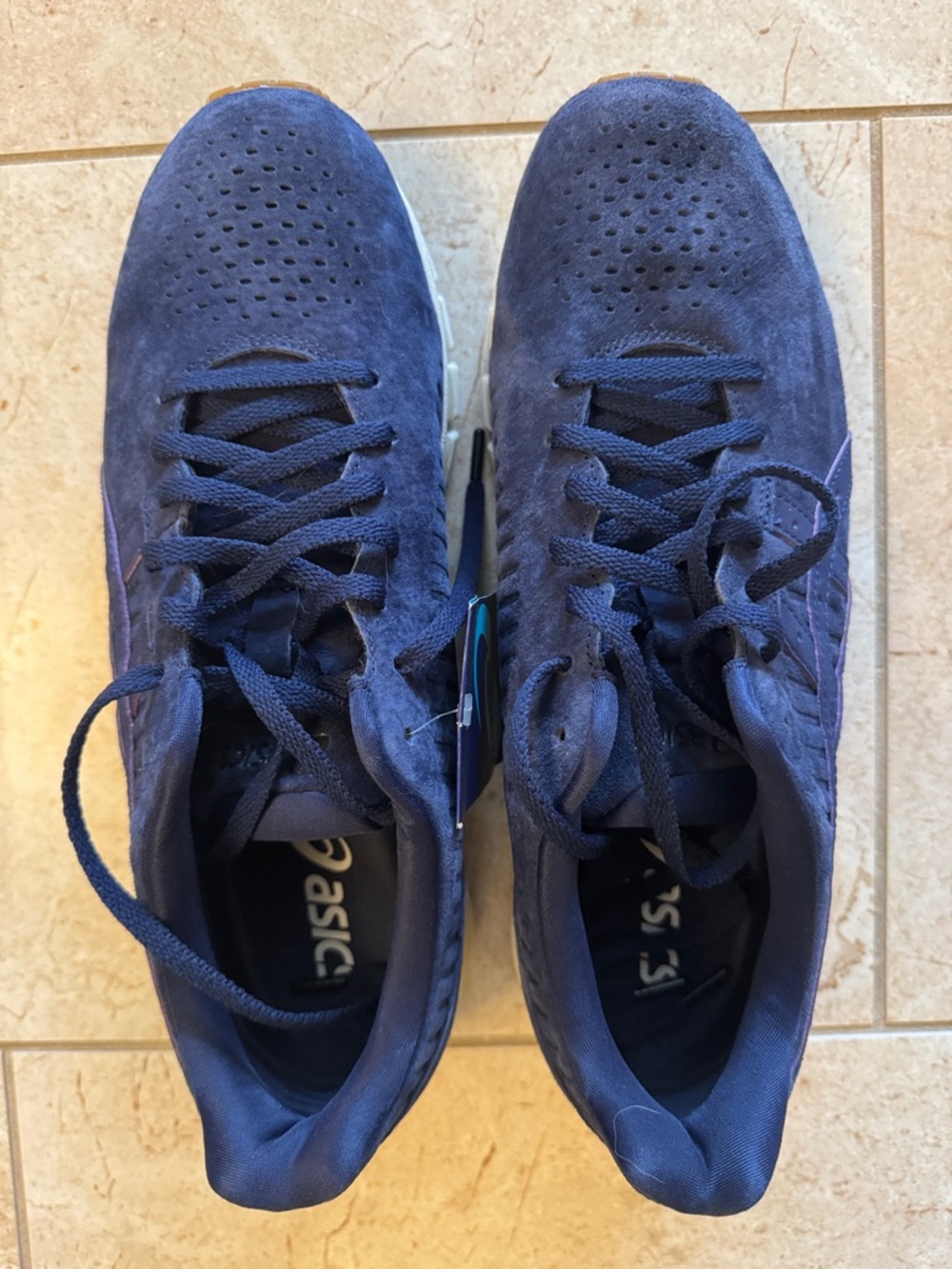Asics Gel Quantum 360 Navy Suede Lace-Up Men's Sneakers